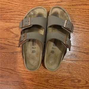 KIDS Birkenstock Taupe Double Strap Sandals